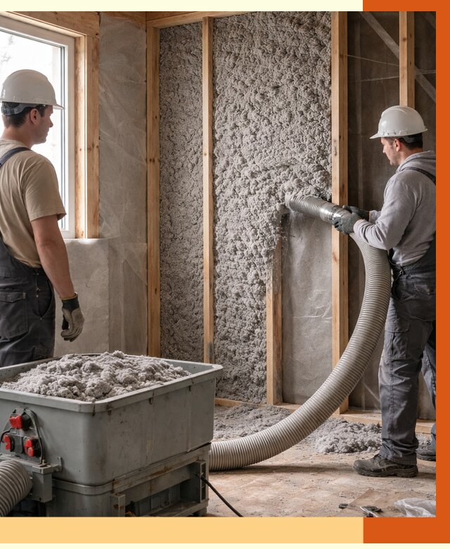 Утепление каркасного дома эковатой в Угличе от 1876 руб. | ТепломастерГлч