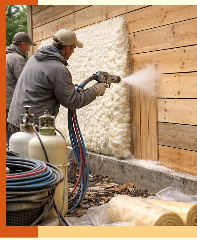 Утепление деревянного дома пенополиуретаном в Угличе