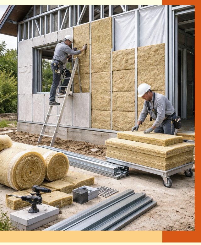 Утепление дома из ЛСТК в Угличе от 5418 руб./м² — профессионально | ТепломастерГлч