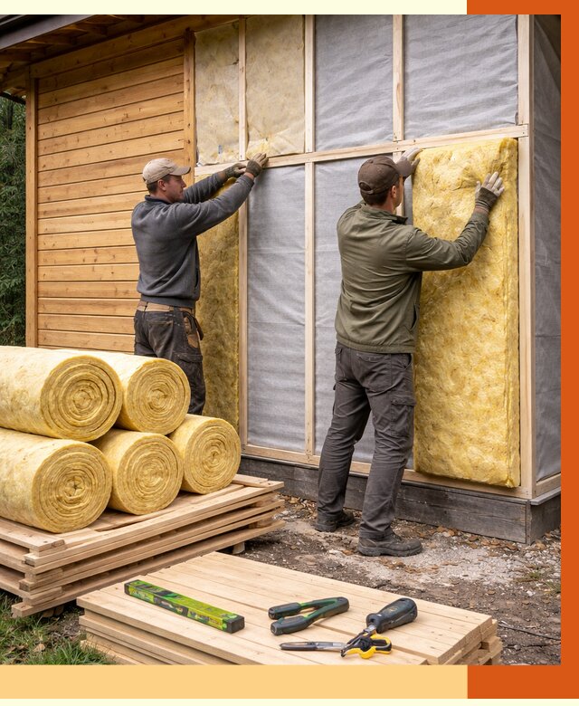 Утепление бани снаружи в Угличе от 88570 руб. под ключ | ТепломастерГлч