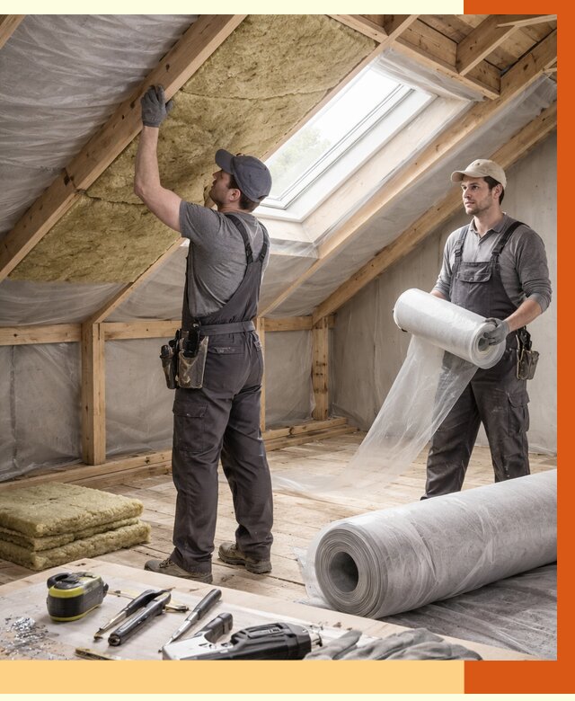 Утепление крыши изнутри мансарды в Угличе от 4376 руб./м² | ТепломастерГлч