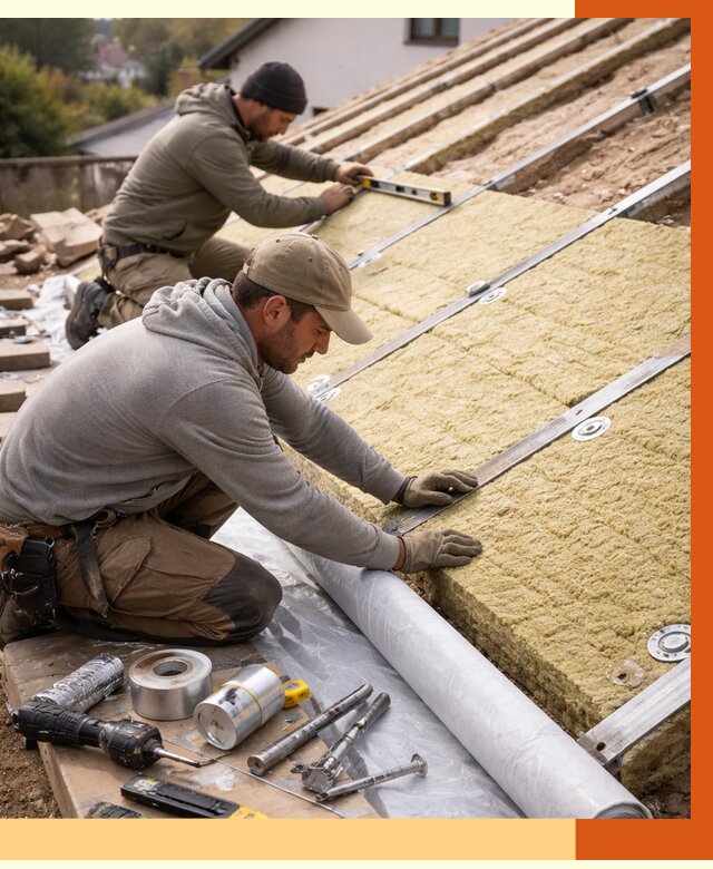 Утепление крыши снаружи в Угличе под ключ от 1250 руб./м2 | ТепломастерГлч