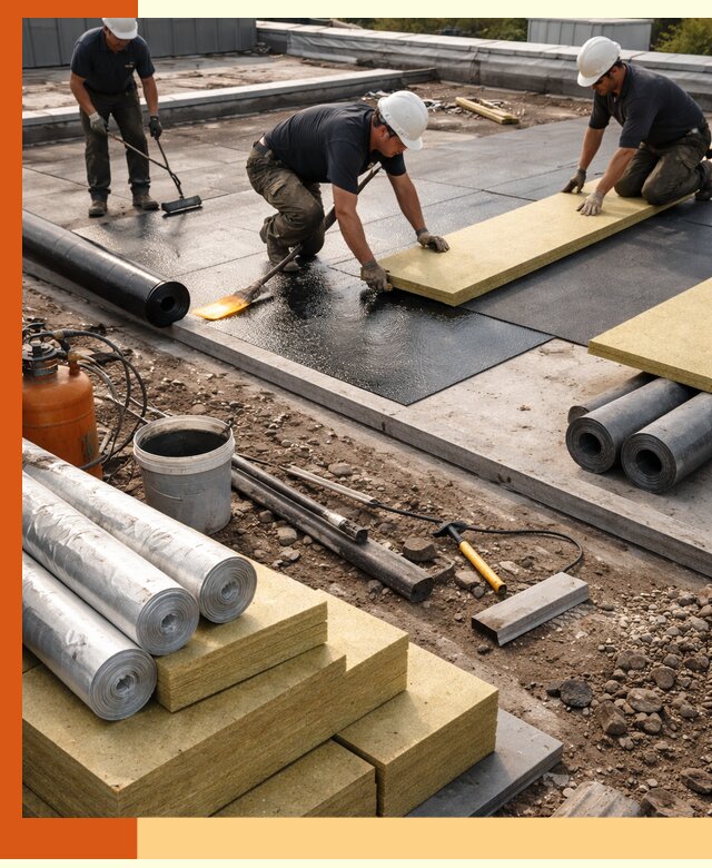 Утепление плоской крыши в Угличе — надежная теплоизоляция и герметизация