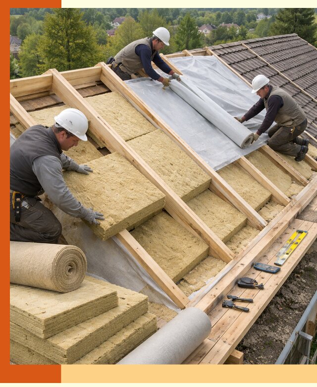 Утепление скатной крыши в Угличе качественно и надёжно