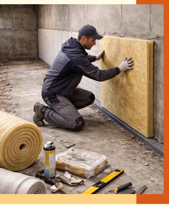 Утепление фундамента изнутри в Угличе от 4376 руб./м2 — работы под ключ | ТепломастерГлч