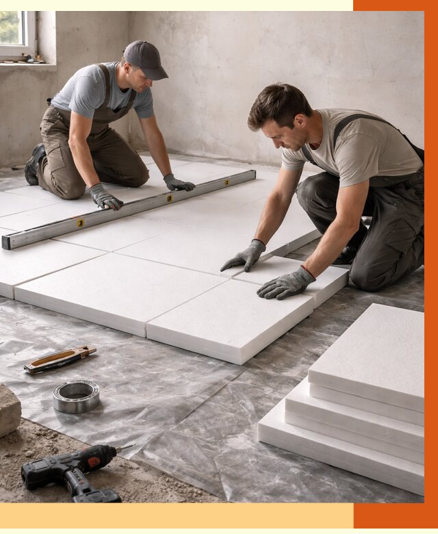 Утепление бетонного пола в Угличе от 2605 руб/м2 — монтаж и цена | ТепломастерГлч