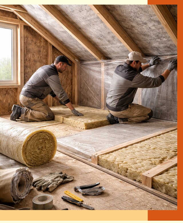 Утепление чердака в Угличе от 7815 руб/м² — теплоизоляция и комплексное утепление под ключ | ТепломастерГлч