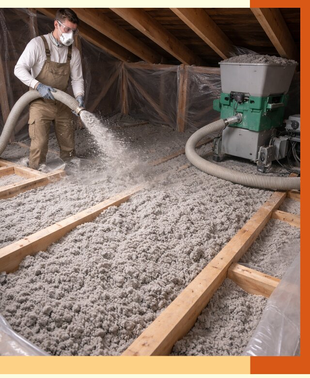 Утепление чердака эковатой в Угличе от 1511 руб/м2 — заказать у ТепломастерГлч