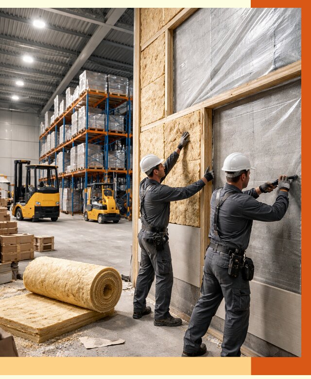 Утепление склада с техникой в Угличе от 4376 руб./м2 — комплексно под ключ | ТепломастерГлч