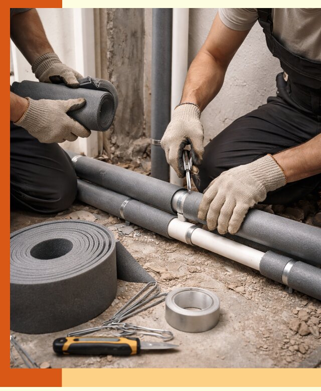 Утепление труб водоснабжения в Угличе — монтаж и защита сети