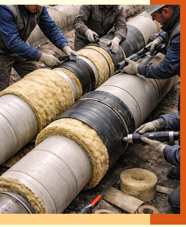 Утепление трубопровода в Угличе под ключ от 1928 руб. — надежно и выгодно | ТепломастерГлч