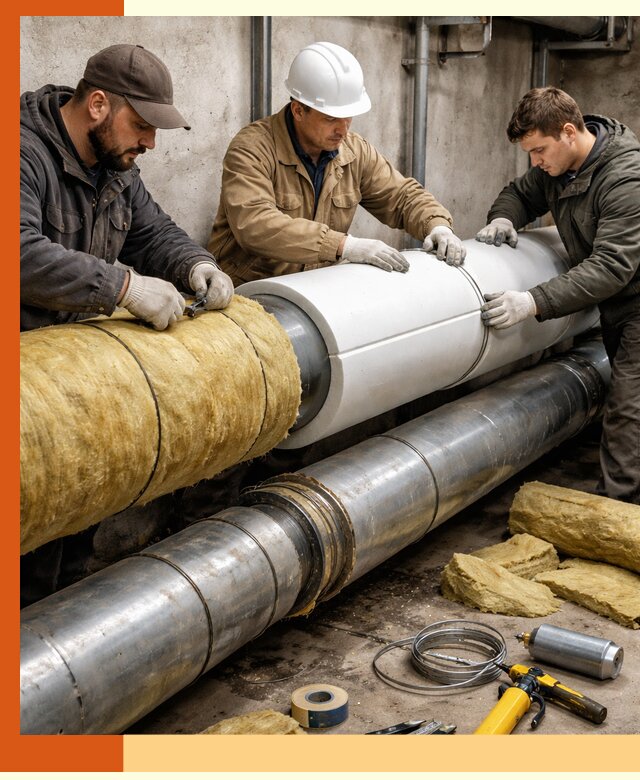 Утепление трубопровода в Угличе с гарантией энергоэффективности