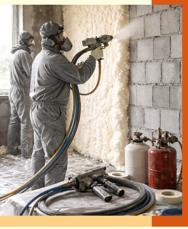 Утепление блочной стены ППУ в Угличе от 4429 руб./м² — ТепломастерГлч