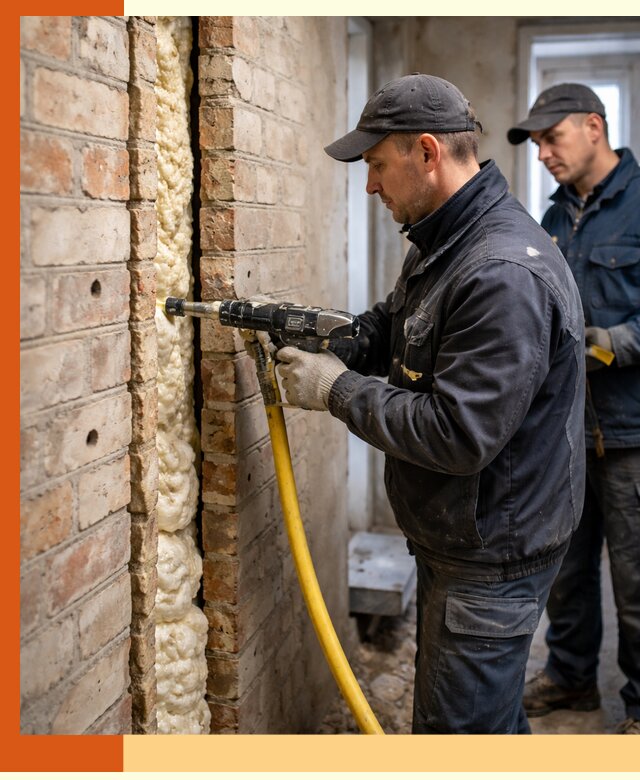 Межстеновое утепление пенополиуретаном в Угличе