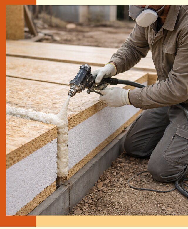 Утепление СИП-панелей пенополиуретаном (ППУ) в Угличе