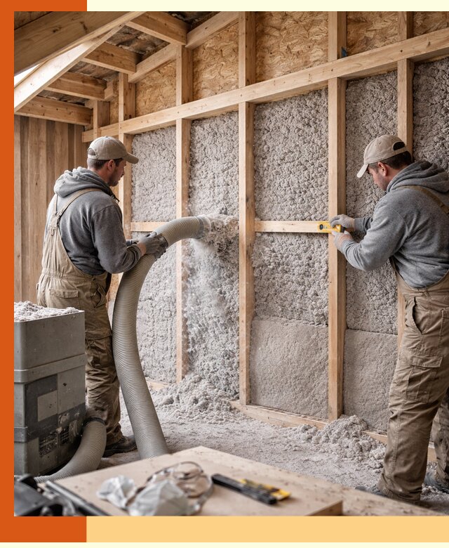 Утепление эковатой стен, потолков и перекрытий в Угличе