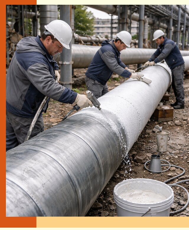 Утепление теплотрассы жидкой теплоизоляцией в Угличе