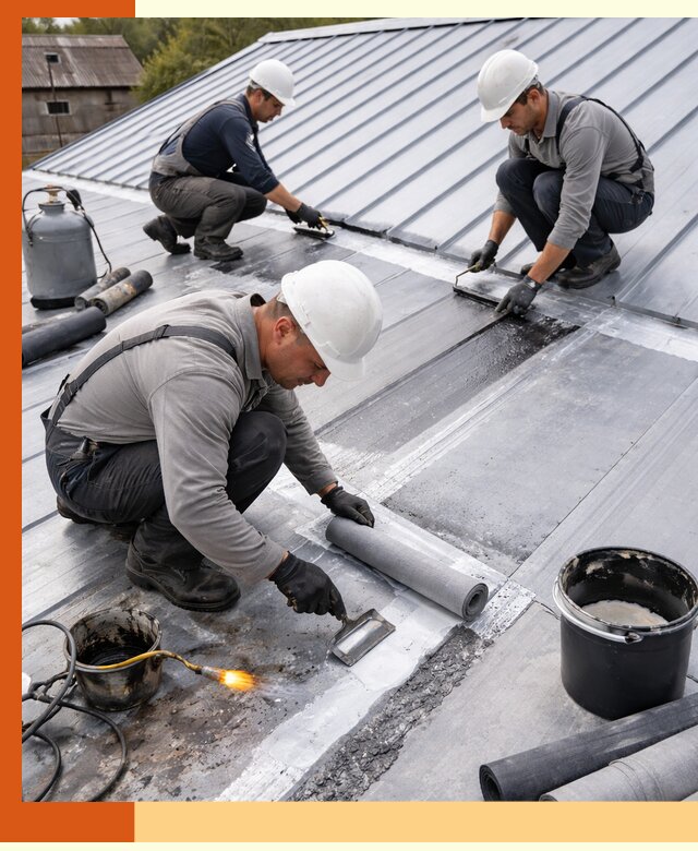 Гидроизоляция металлической кровли с гарантией в Угличе