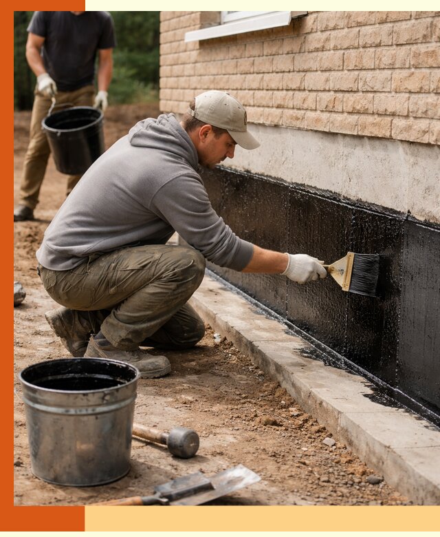 Гидроизоляция цоколя домов и зданий в Угличе эффективными методами