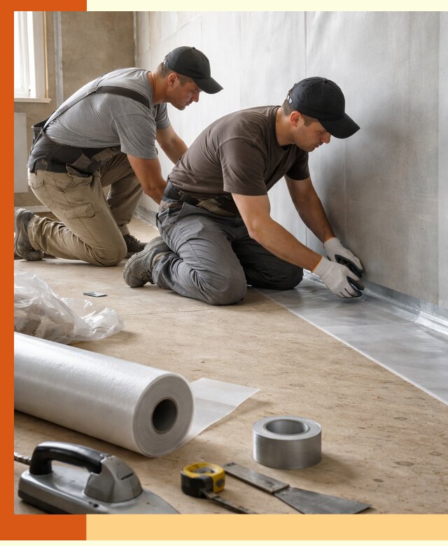 Монтаж пароизоляции для дома и помещений в Угличе