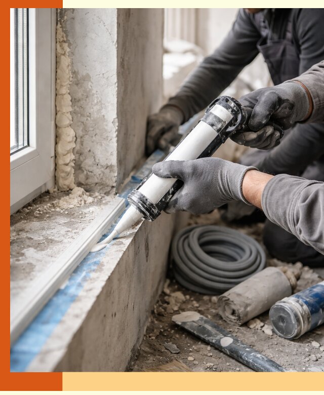 Герметизация стыков и примыканий зданий в Угличе