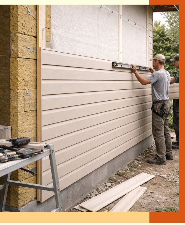 Монтаж сайдинга после утепления в Угличе от 1928 руб. — обшивка и облицовка | ТепломастерГлч